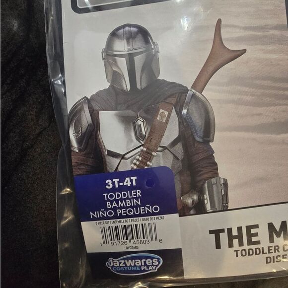 New STAR WARS Toddler Mandalorian Costume Boys Halloween Costume 3T-4T - Picture 6 of 8